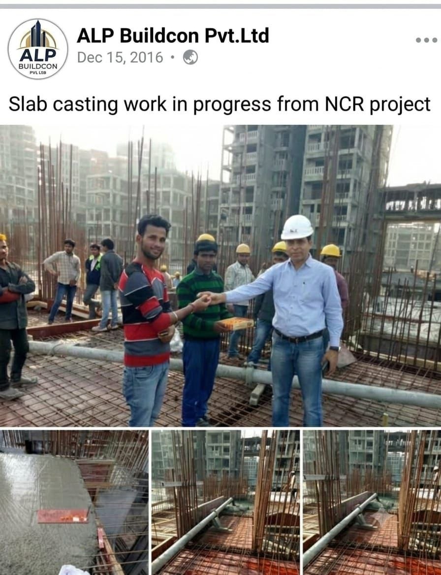 RCC Slab Casting at NCC Kidwai Nagar
